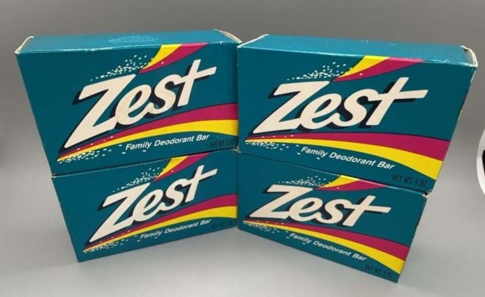 Zest Family Deodorant Bar Soap Lot 5 oz X 4 NOS Vtg